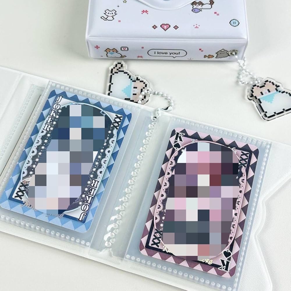 Amazon.co.jp: Kisigim トレカケース 韓国 コレクトブック猫柄